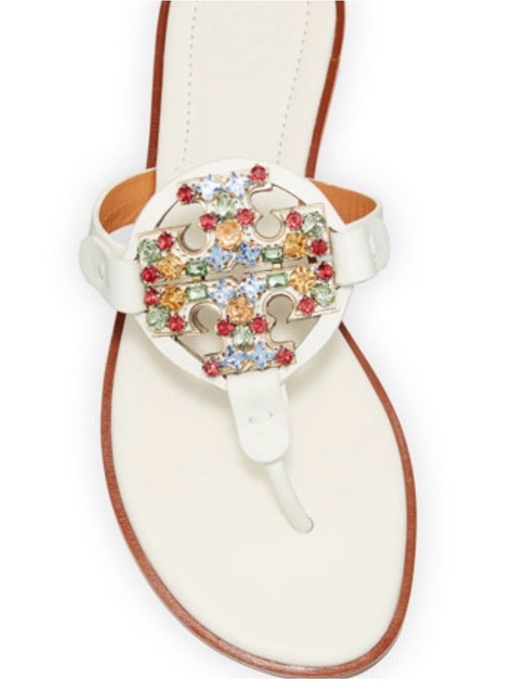 Tory Burch Multicolor Crystal Miller Leather Sandals - Picture 12 of 12